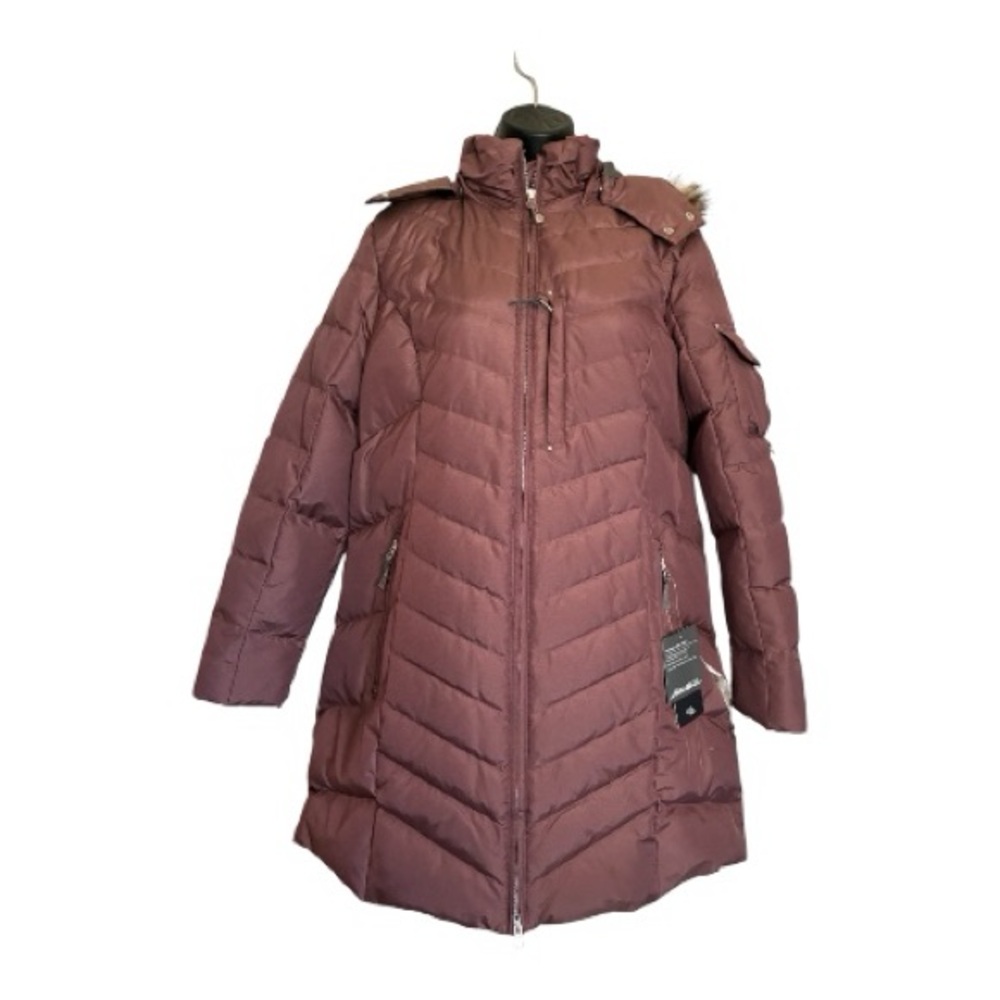 NWT Eddie Bauer Quilted Puffer Coat in Mauve - Size PXL- Needs to be patched - Picture 1 of 8